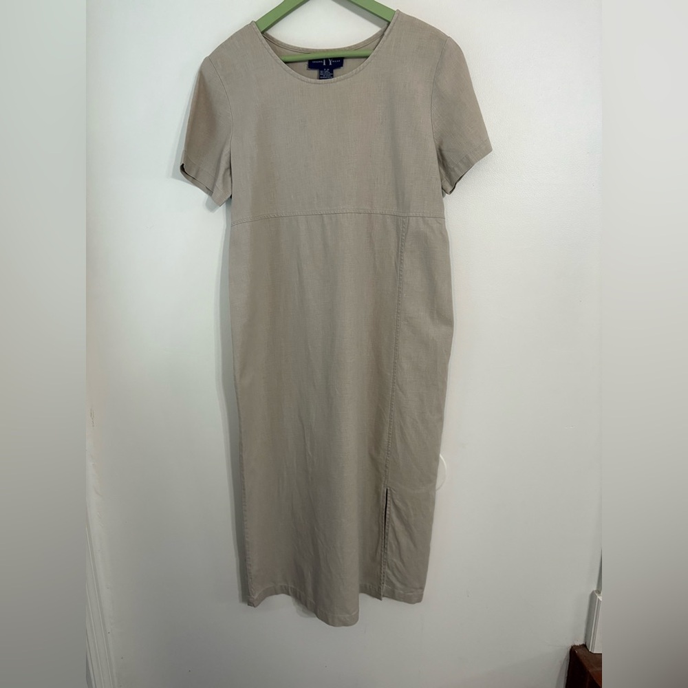 Vintage Ty wear Linen Tan Women's Dress Size PM